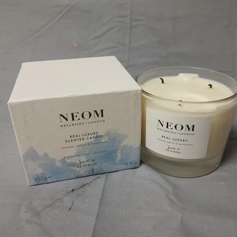 NEOM REAL LUXURY SCENTED CANDLE – LAVENDER, JASMINE & SANDALWOOD