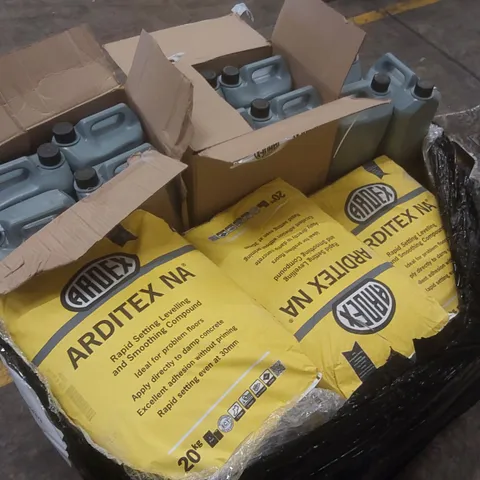 PALLET CONTAINING A VERY LARGE QUANTITY OF ARDEX RAPID SETTING LEVELING AND SMOOTHING COMPOUND