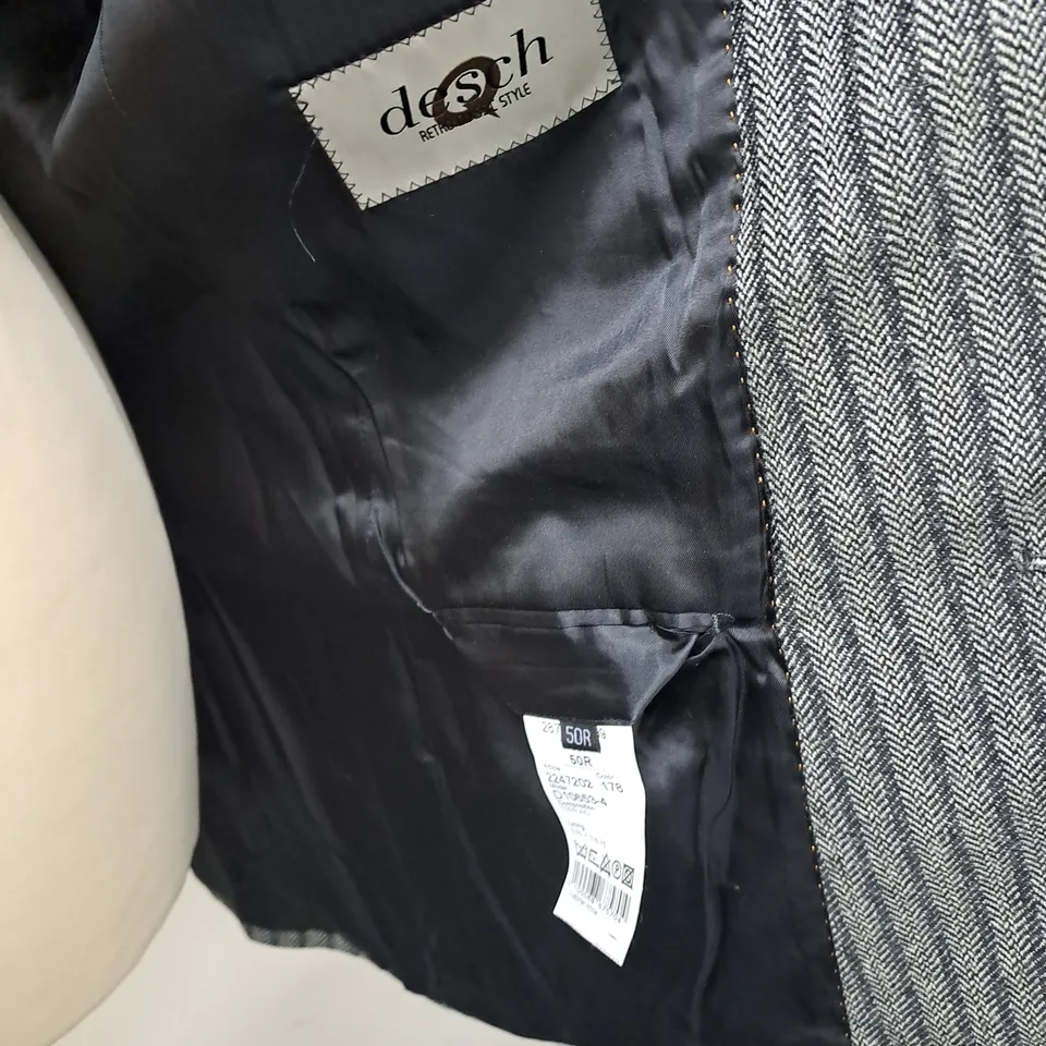 DESCH 100% WOOL SUIT JACKET - 50R