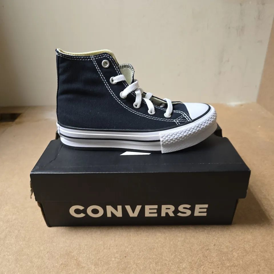 CONVERSE CHUCK TAYLOR ALL STAR HIGH-TOP SNEAKERS – BLACK, YOUTH 1.5