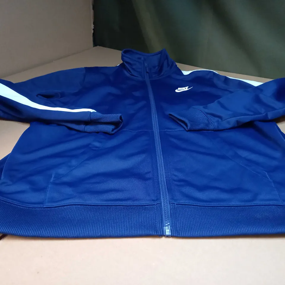 NIKE ROYAL BLUE/LOGO ZIP THROUGH TRACK JACKET - XL