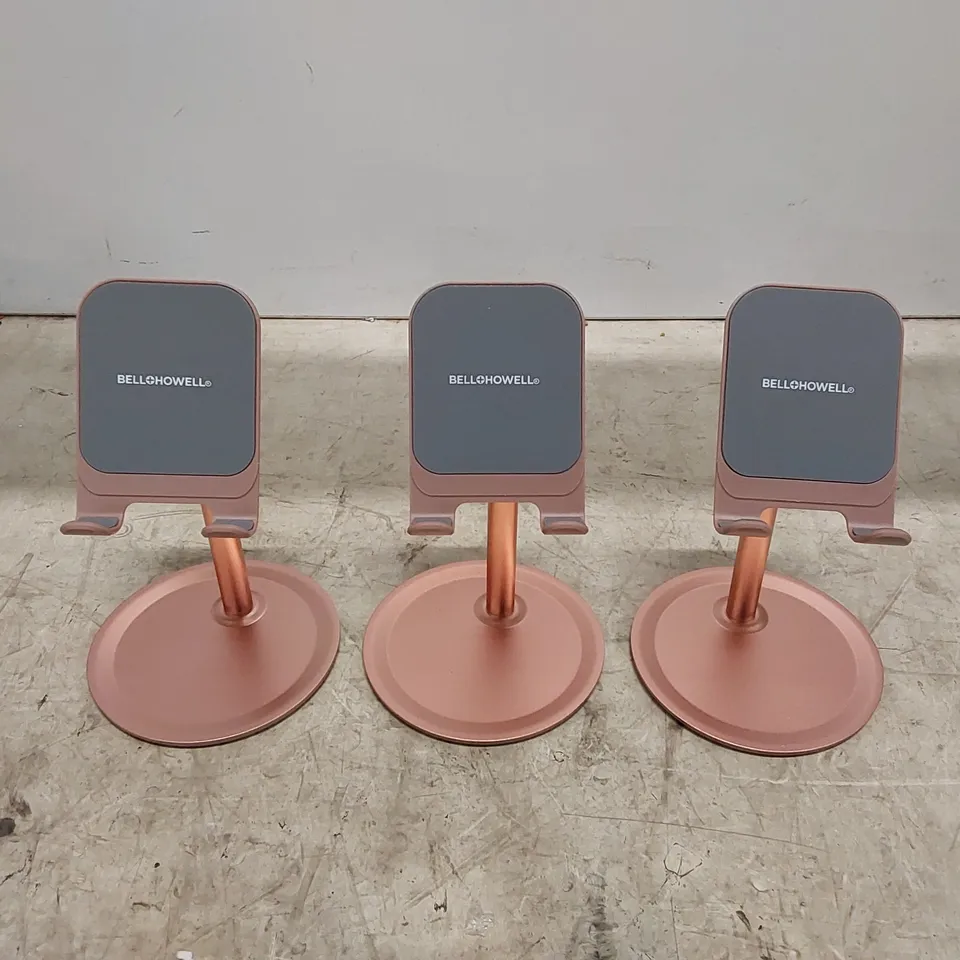 BOXED BELL & HOWELL SET OF 3 CLEVER GRIP PHONE & TABLET STANDS (1 BOX)
