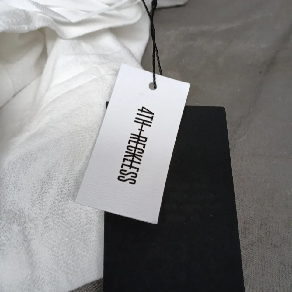 4TH+RECKLESS HALTER NECK TOP IN WHITE – UK 8