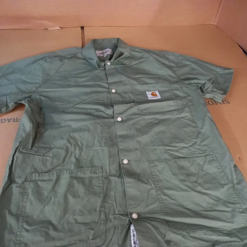 CARHARTT GREEN SHORT SLEEVE SHIRT - L