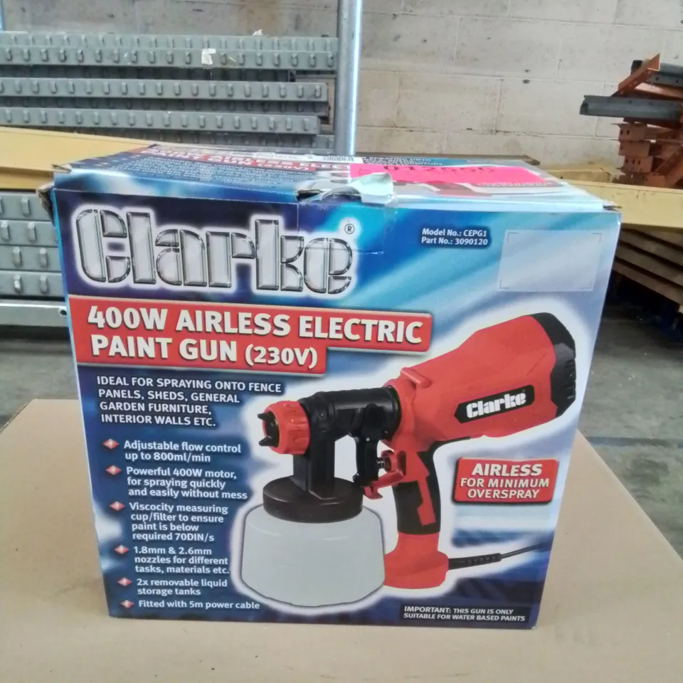CLARKE 400W AIRLESS ELECTRIC PAINT GUN
