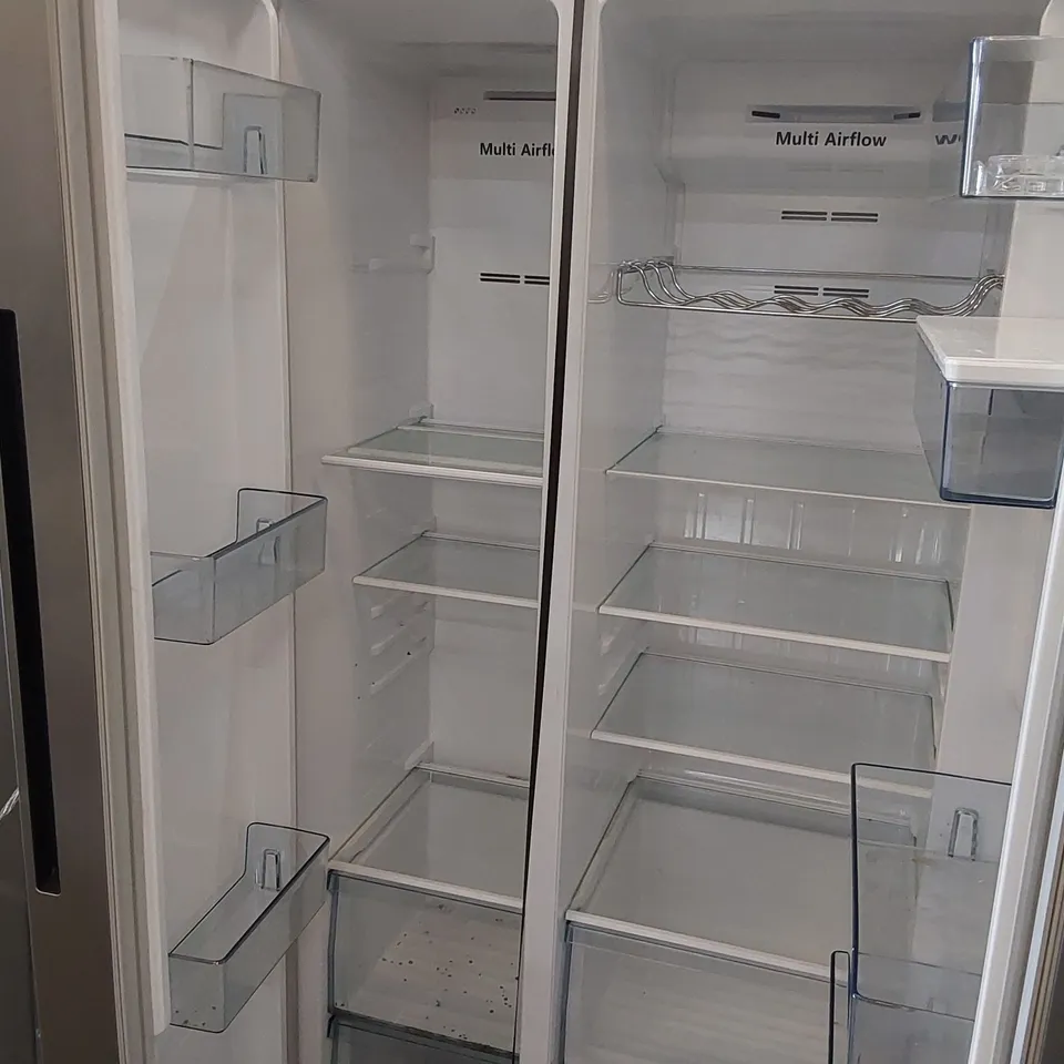 FRIDGEMASTER MS91547DFE NON-PLUMBED TOTAL NO FROST AMERICAN FRIDGE FREEZER SILVER E-RATED - UNPROCESSED RAW RETURN