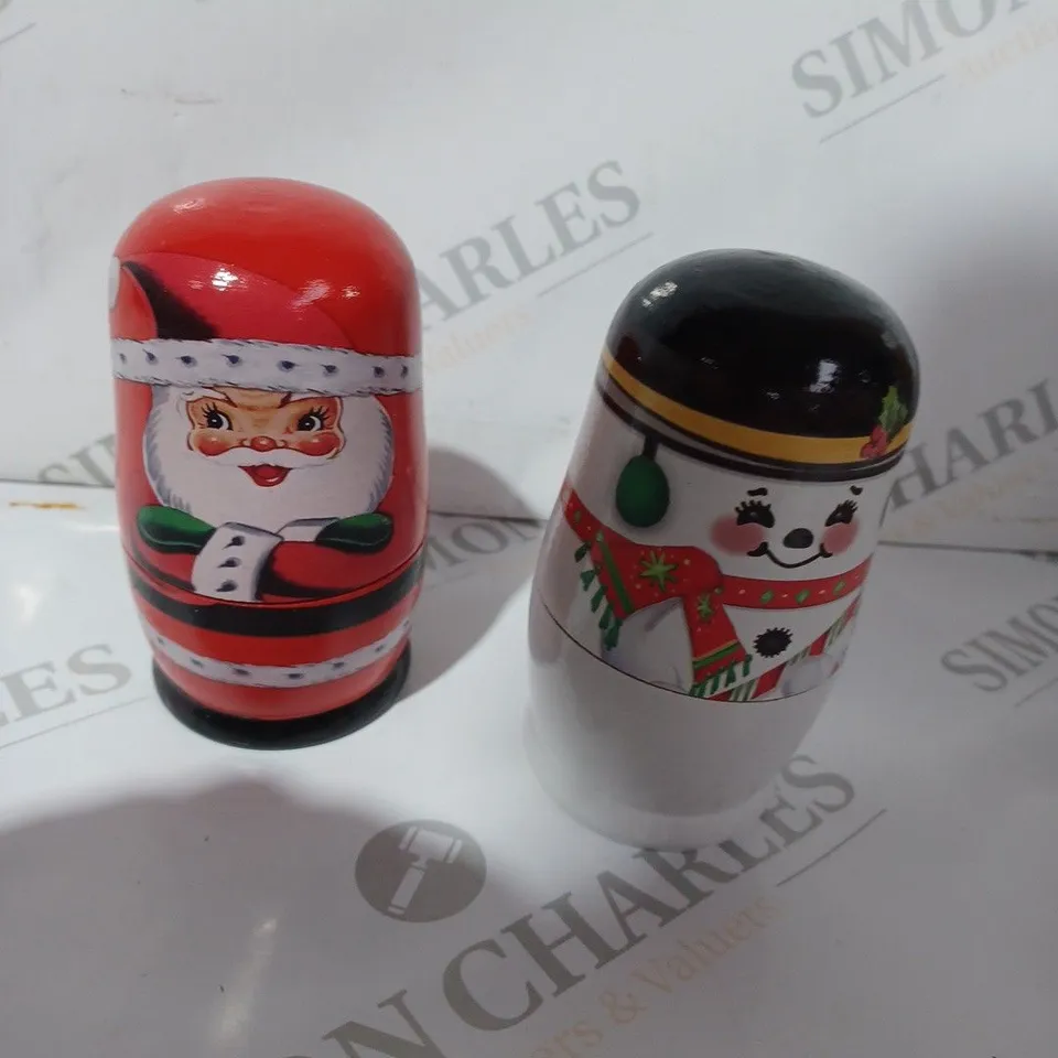 MR CHRISTMAS SET OF 2 NESTING DOLLS