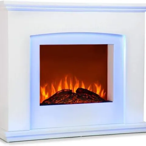 BOXED KLARSTEIN ELECTRIC FIREPLACE WITH FIRE CONTROL, WHITE 198,5 X H80 X D23,5 CM