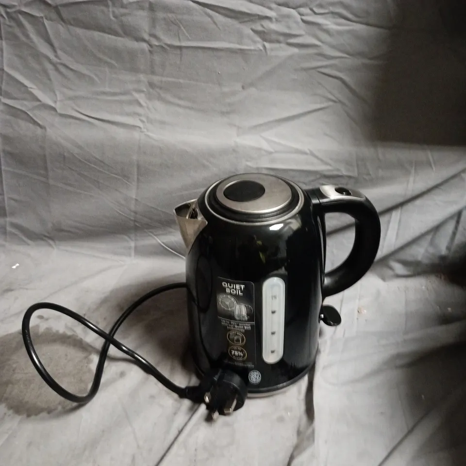 RUSSELL HOBBS QUIET BOIL BLACK KETTLE – BOXED
