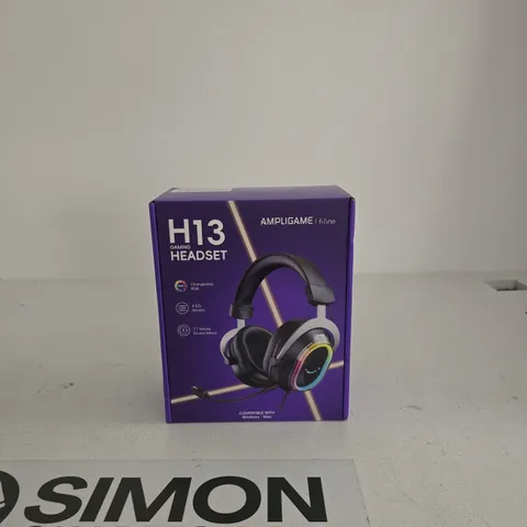 AMPLIGAME H13 GAMING HEADSET BOXED