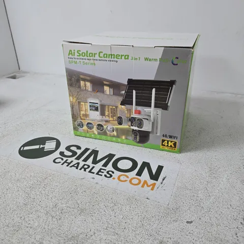 AI SOLAR CAMERA 3-IN-1 SOLAR SECURITY CAMERA – BOXED (4G/WIFI, 4K UHD)