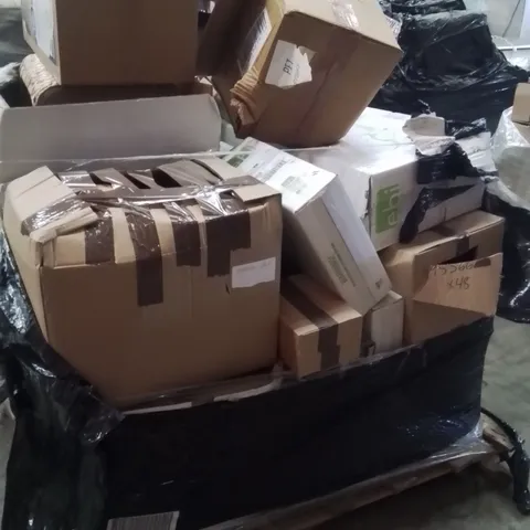 PALLET OF ASSORTED PET PRODUCTS TO INCLUDE;CAT PEARCH,BOWLS,CAT BOX,ETC