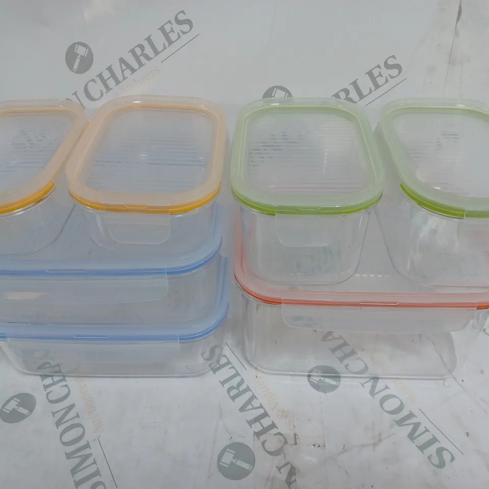 BOXED LOCK & LOCK ASSORTED FOOD CONTAINERS SET OF 7 RAINBOW