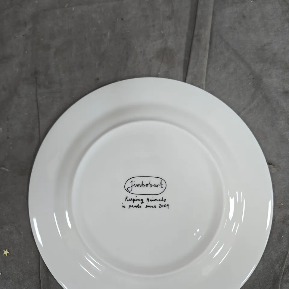 JIMBOBART CERAMIC PLATE – ANIMAL WITH CHEESE DESIGN