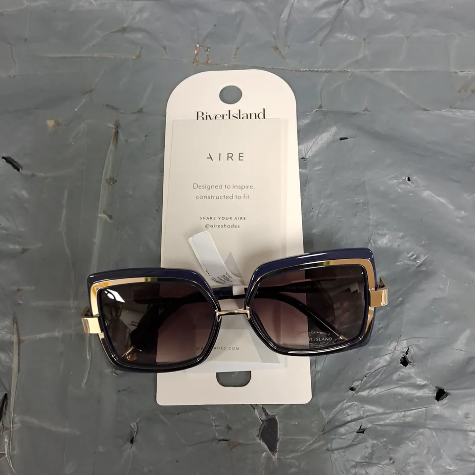 RIVER ISLAND ACCESSORY GLASSES - NAVY/GOLD