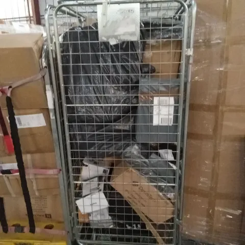 CAGE OF ASSORTED HOUSEHOLD GOODS AND PRODUCTS TO INCLUDE; HEATING AND COOLING PRODUCTS ETC