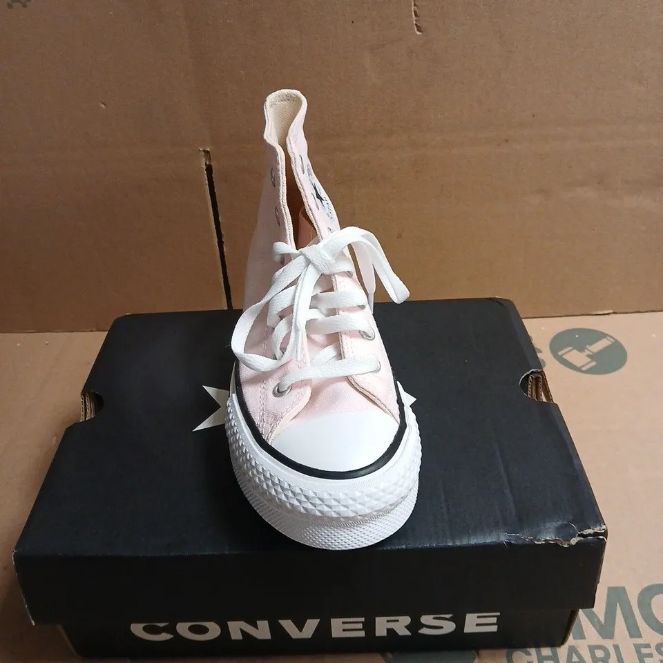 CONVERSE CHUCK TAYLOR ALL STAR PINK HIGH-TOP SNEAKERS – KID'S UK SIZE 2 BOXED