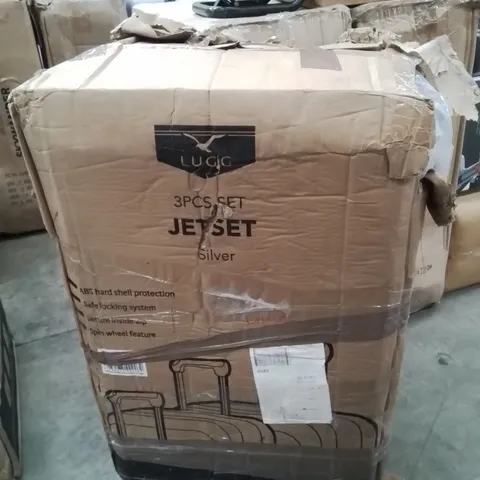 BOXED LUGG JETSET SUITCASE SET -SILVER-