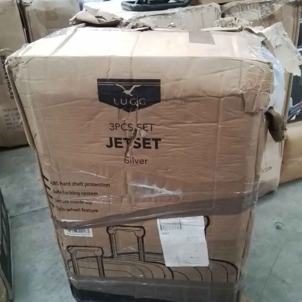 BOXED LUGG JETSET SUITCASE SET -SILVER-