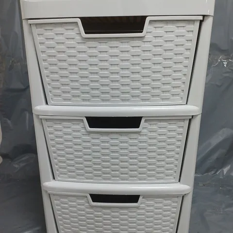 UNBRANDED GREY PLASTIC 3-TIER STORAGE DRAWERS