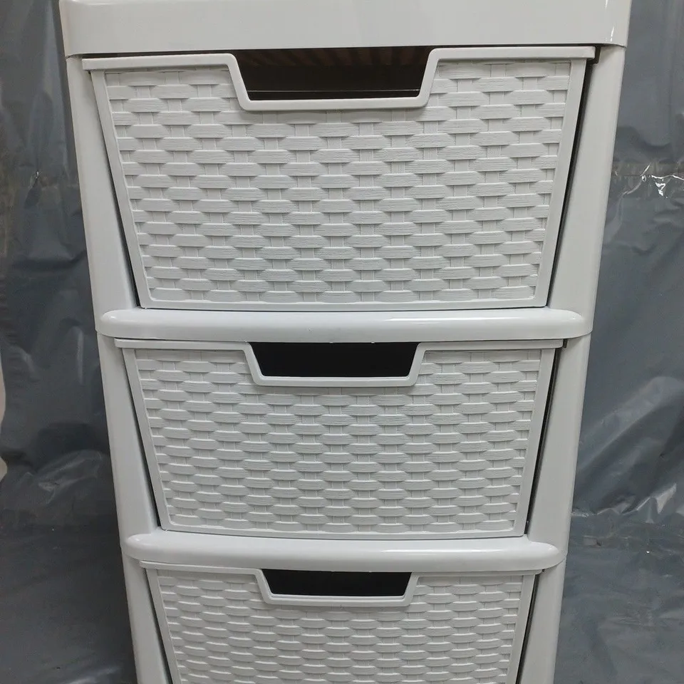 UNBRANDED GREY PLASTIC 3-TIER STORAGE DRAWERS