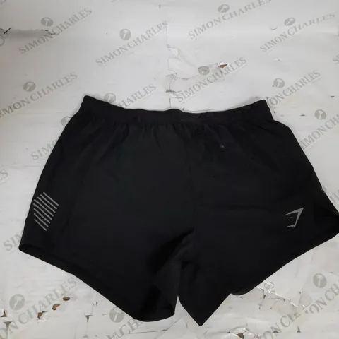 GYMSHARK APEX 5" SHORT IN BLACK SIZE M