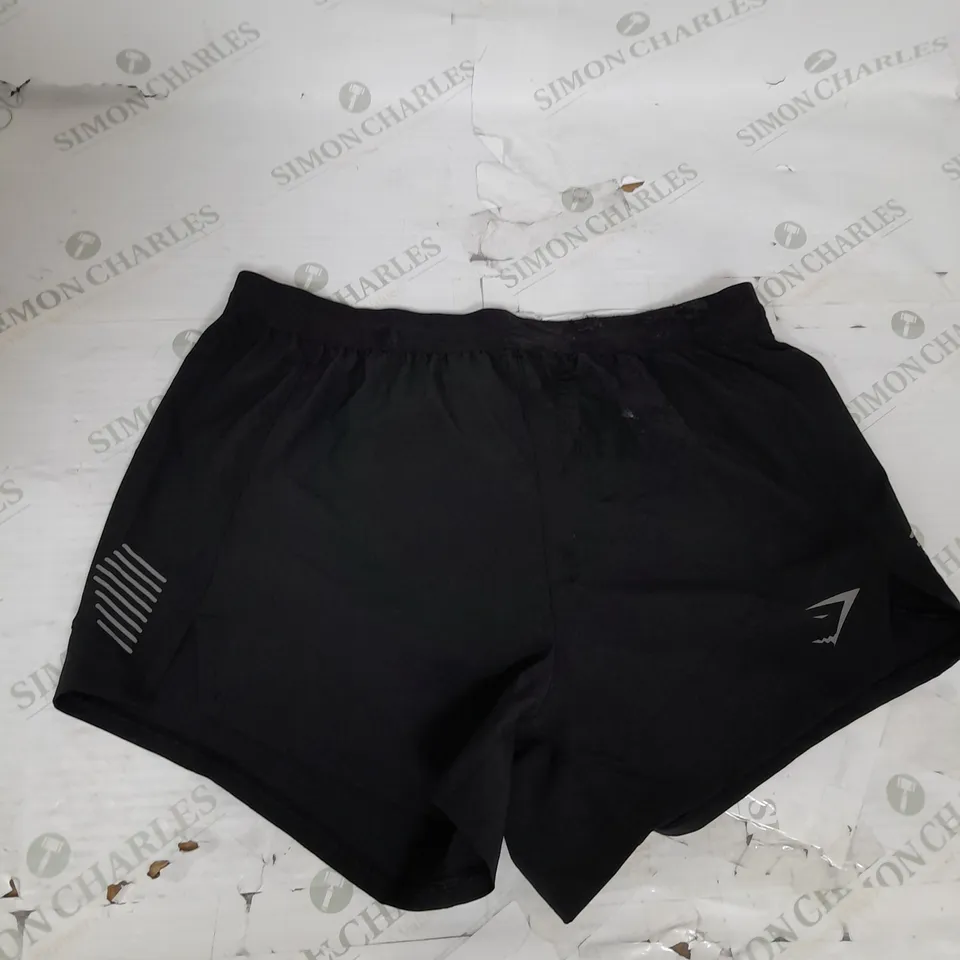GYMSHARK APEX 5" SHORT IN BLACK SIZE M