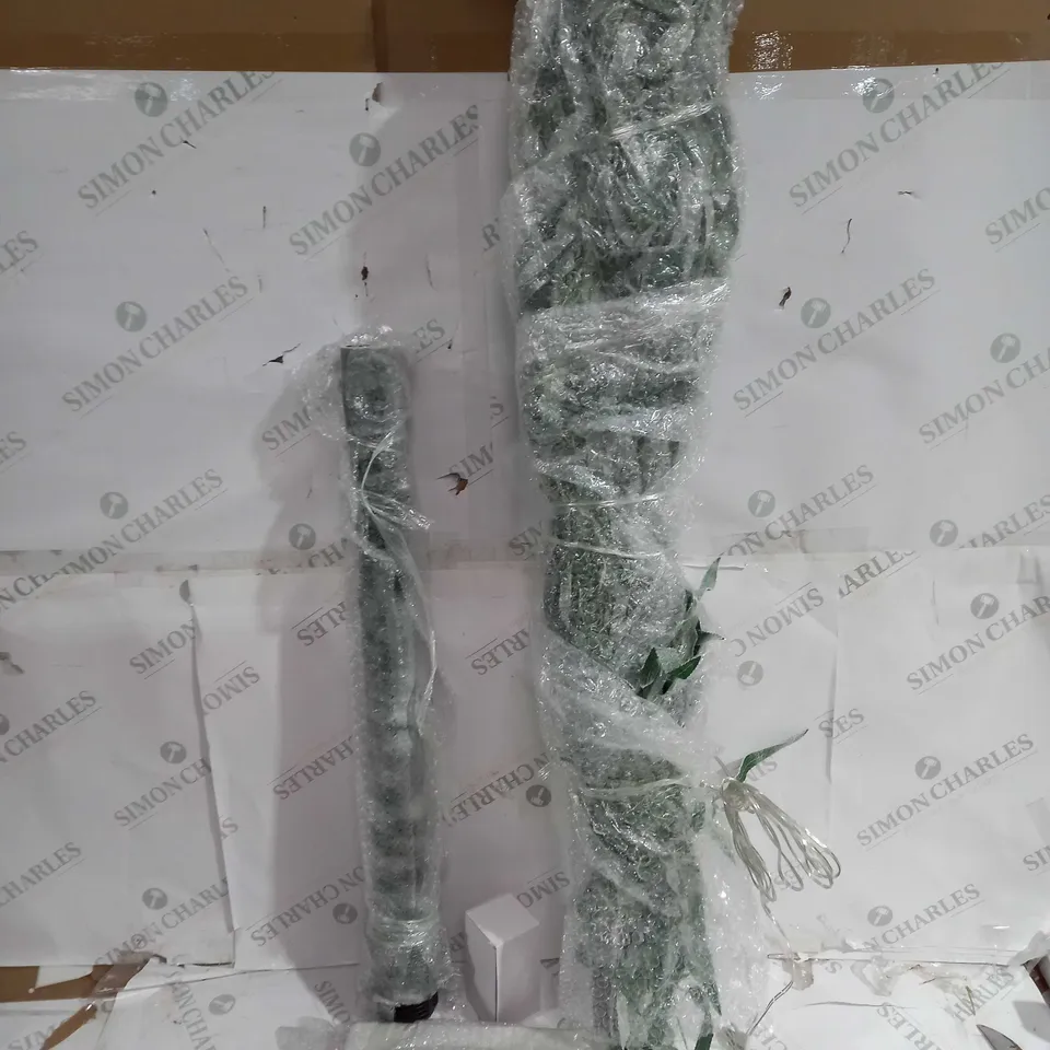 BOXED ALISON CORK 180CM PRE-LIT GREEN LEAF DETAIL INDOOR WILLOW TREE [COLLECTION ONLY]