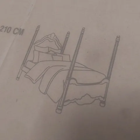 BRAND NEW BOXED HOMESDIRECT 365 FOUR POSTER BED KING SIZE AND PARTS(11 BOXES)