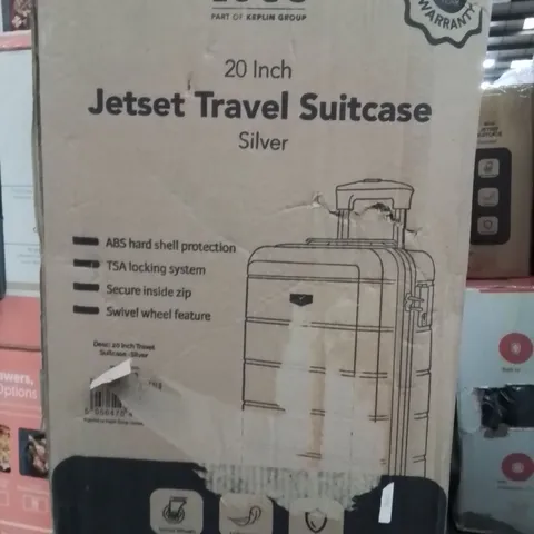BOXED LUGG 20INCH JETSET TRAVEL SUITCASE SILVER