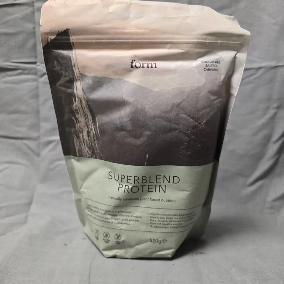 FORM SUPERBLEND PROTEIN – PLANT-BASED PROTEIN POWDER, CHOCOLATE SALTED CARAMEL, 520G 