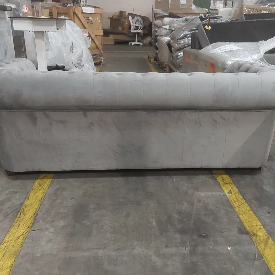 QUALITY DESIGNER CHESTERFIELD ANZLA SOFA 3 SEATER MADE OF VELVET FABRIC WITH SOLID WOOD LEGS