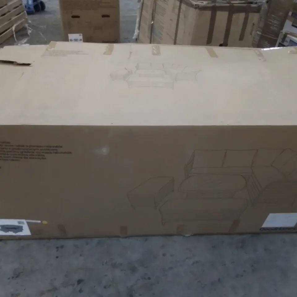 BOXED GOODHOME HAMILTON WICKER CORNER SET WITH LIFT-UP TABLE