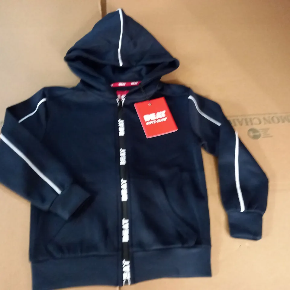 BEATZ BOY CLUB NAVY ZIP THROUGH HOODIE - 5/6 YRS