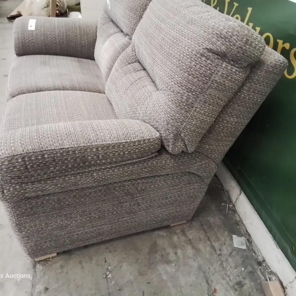 QUALITY BRITISH DESIGNER & MANUFACTURED G PLAN SEATTLE TWO SEATER SOFA HOPSACK GREY FABRIC