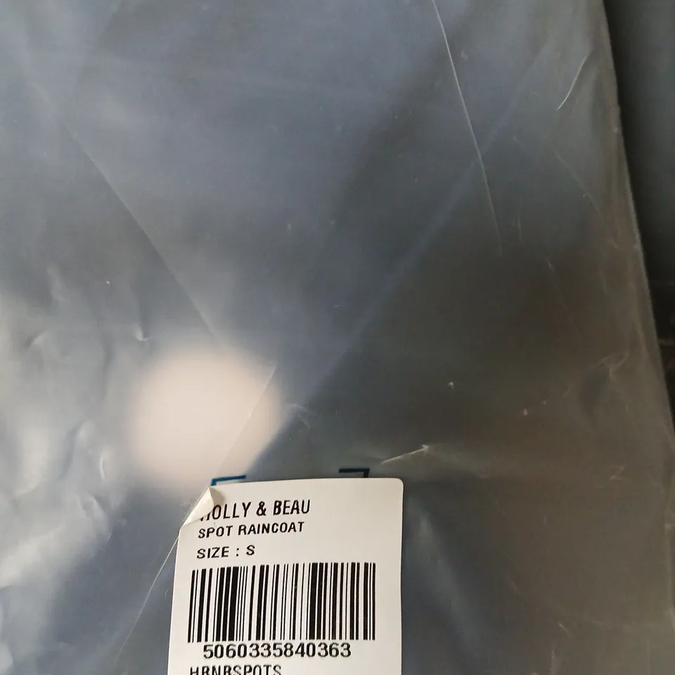 HOLLY & BEAU COLOUR CHANGING SPOT RAINCOAT – SIZE S