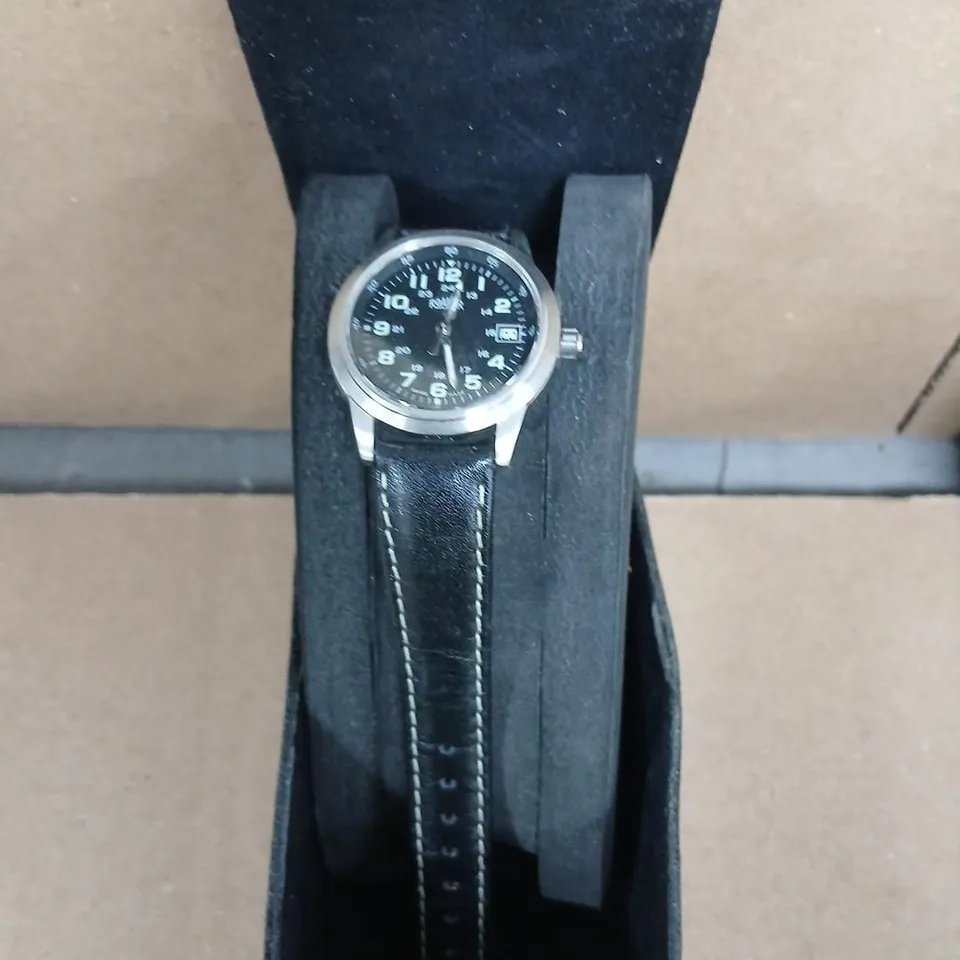 ROAMER POWER 8 WRISTWATCH – BLACK LEATHER STRAP