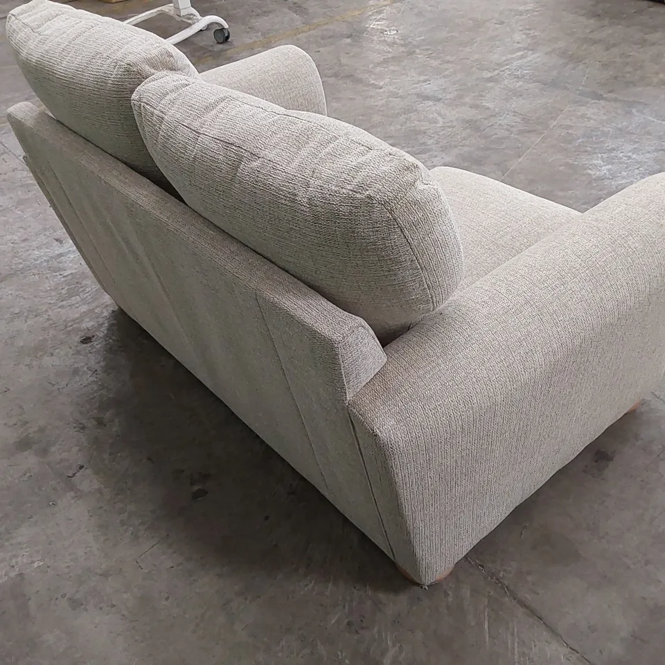 DESIGNER FABRIC UPHOLSTERED SMALL 2 SEATER SOFA