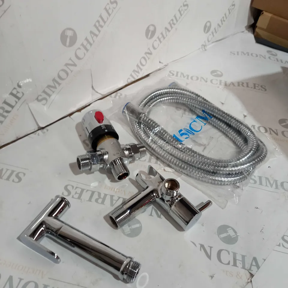 CHROME BIDET THERMOSTATIC DOUCHE SHOWER SPRAY SET
