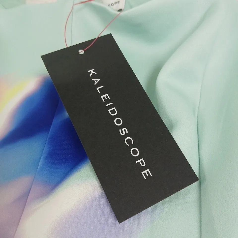 KALEIDOSCOPE GREEN/FLORAL PRINT DRESS SIZE 14 