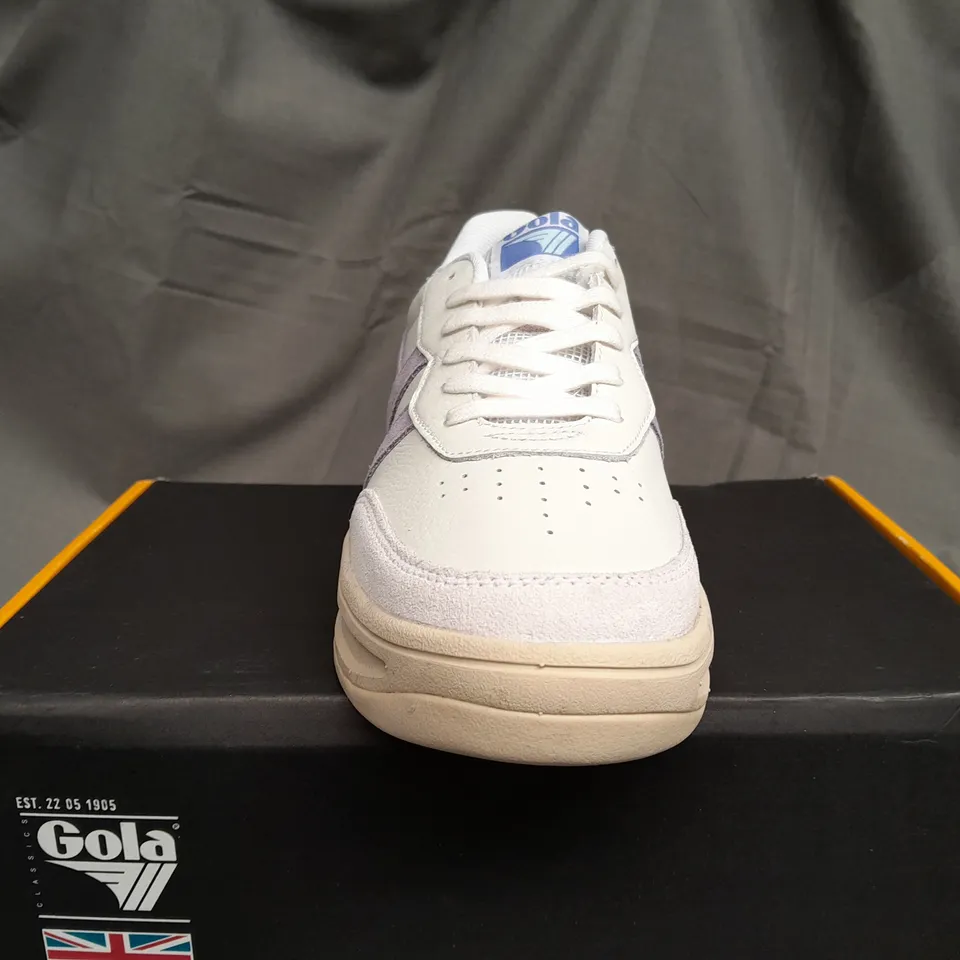 BOXED GOLA TOPSPIN WHITE TRAINERS - UK 5