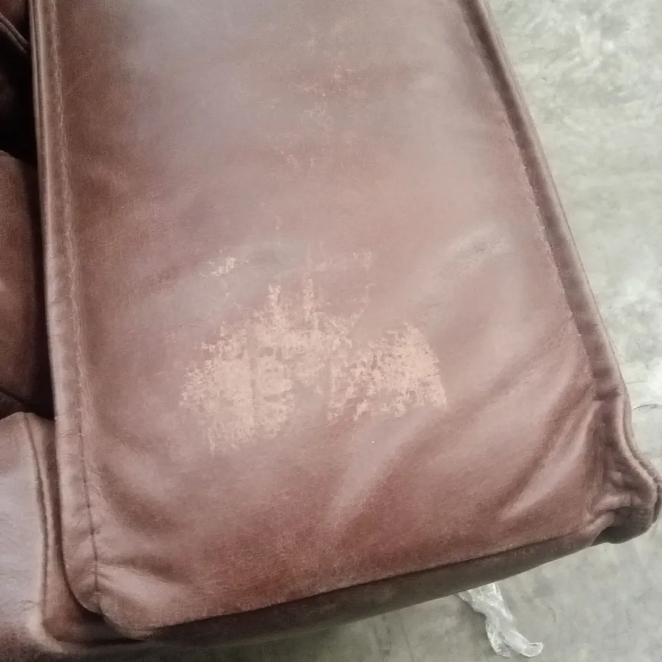RIPLEIGH 3 SEATER GENUINE ANILINE VINTAGE LEATHER RECLINING SOFA BED