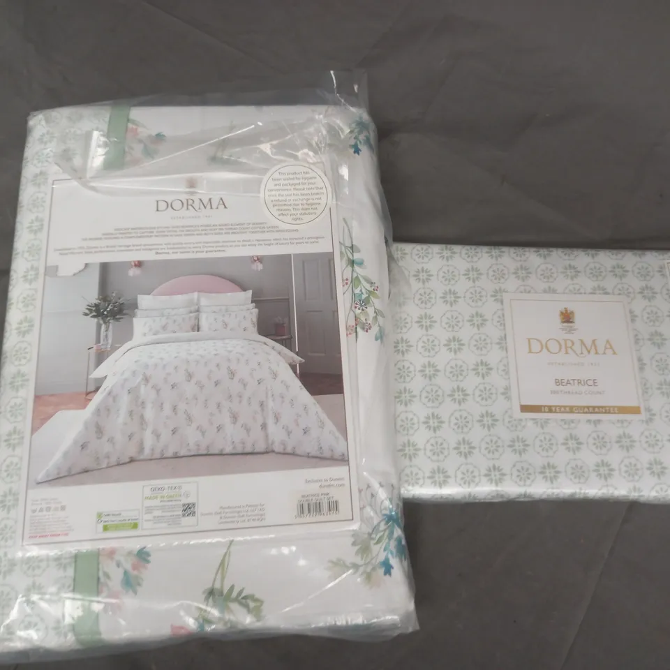 DORMA DOUBLE  DUVET COVER AND BED SHEET 