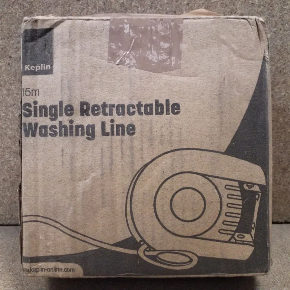 BOXED KEPLIN 15M SINGLE RETRACTABLE WASHING LINE