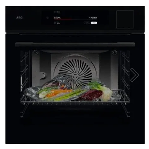 AEG 9000 NBP9S831AB FULL STEAM SINGLE OVEN - GLOSS BLACK