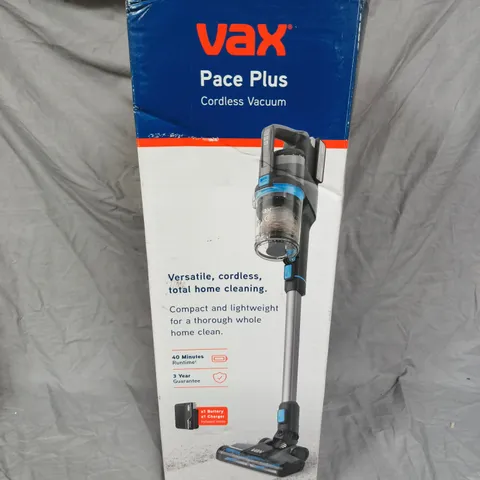 BOXED VAX PACE PLUS CORDLESS VACUUM