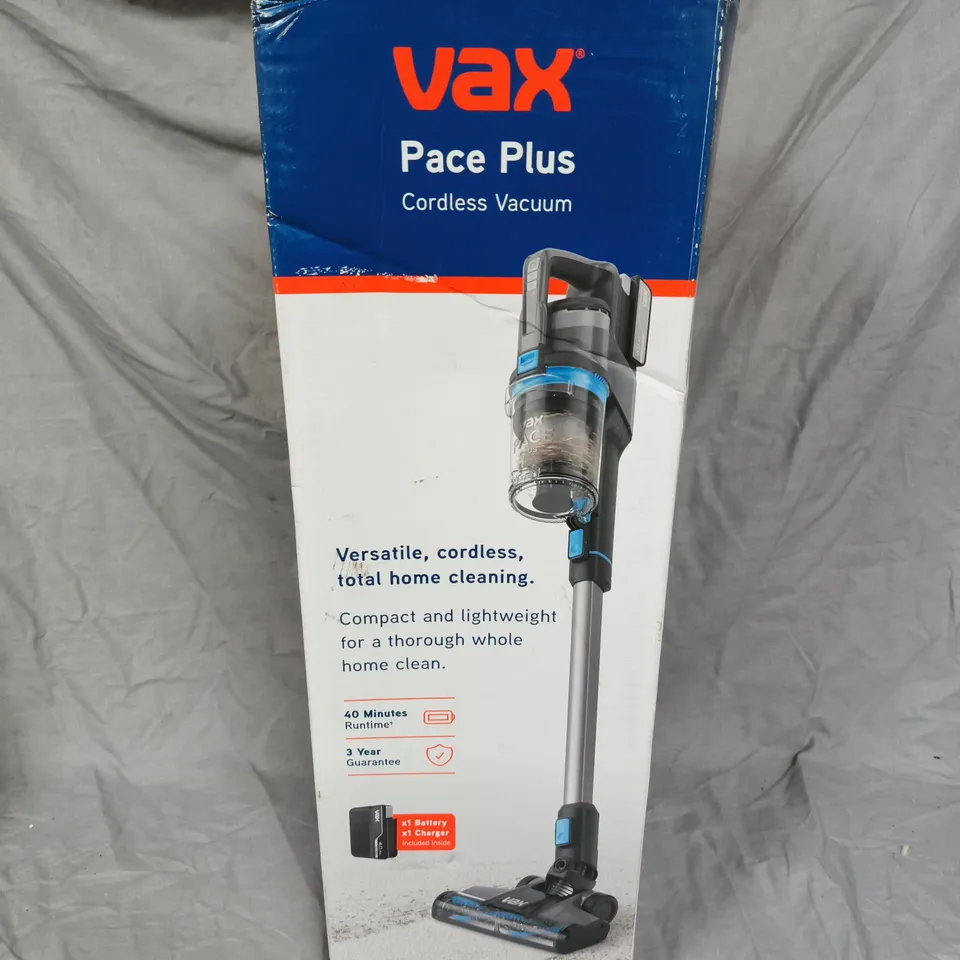 BOXED VAX PACE PLUS CORDLESS VACUUM