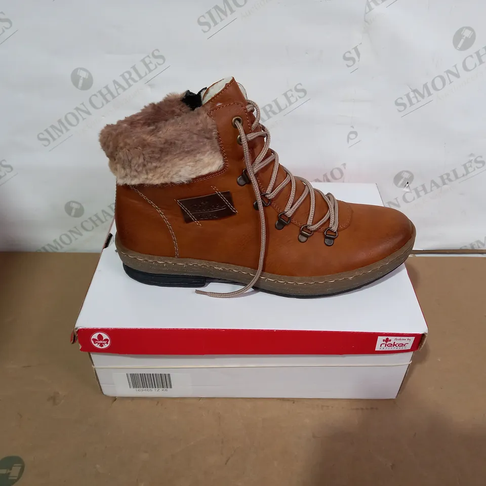 BOXED PAIR OF RIEKER BOOTS- SIZE 42