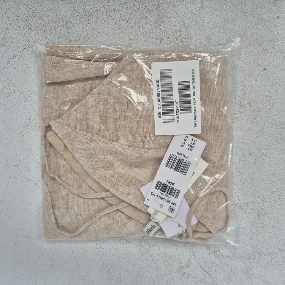 BAGGED ABERCROMBIE & FITCH WOMEN'S BELLA BRA-FREE LINEN-BLEND CAMI IN BEIGE SIZE SMALL