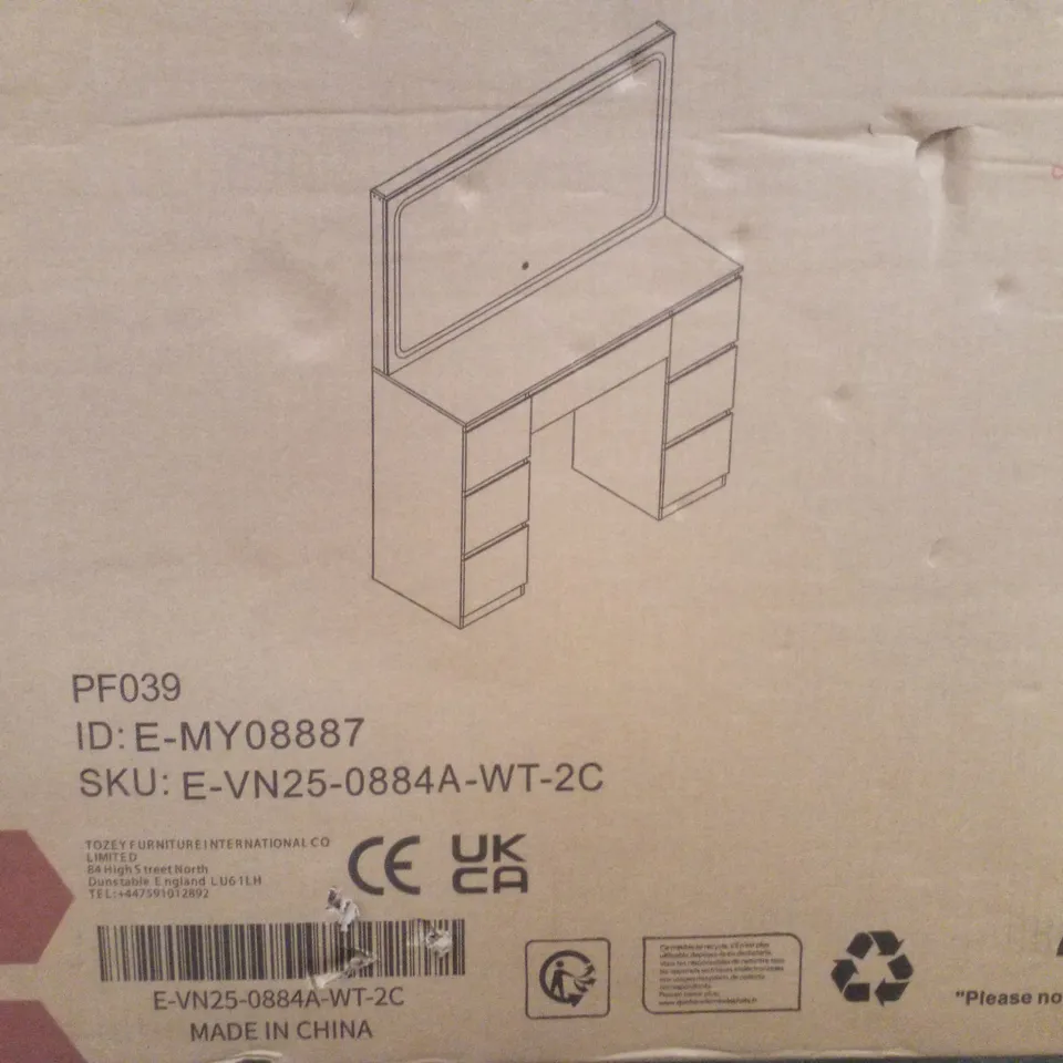 BOXED DRESSING TABLE WITH MIRROR (2 BOXES)
